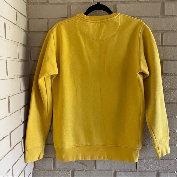 CELIO Bright Yellow Carpet Patch FRESH sweatshirt Pullover Size Small S - Picture 4 of 6